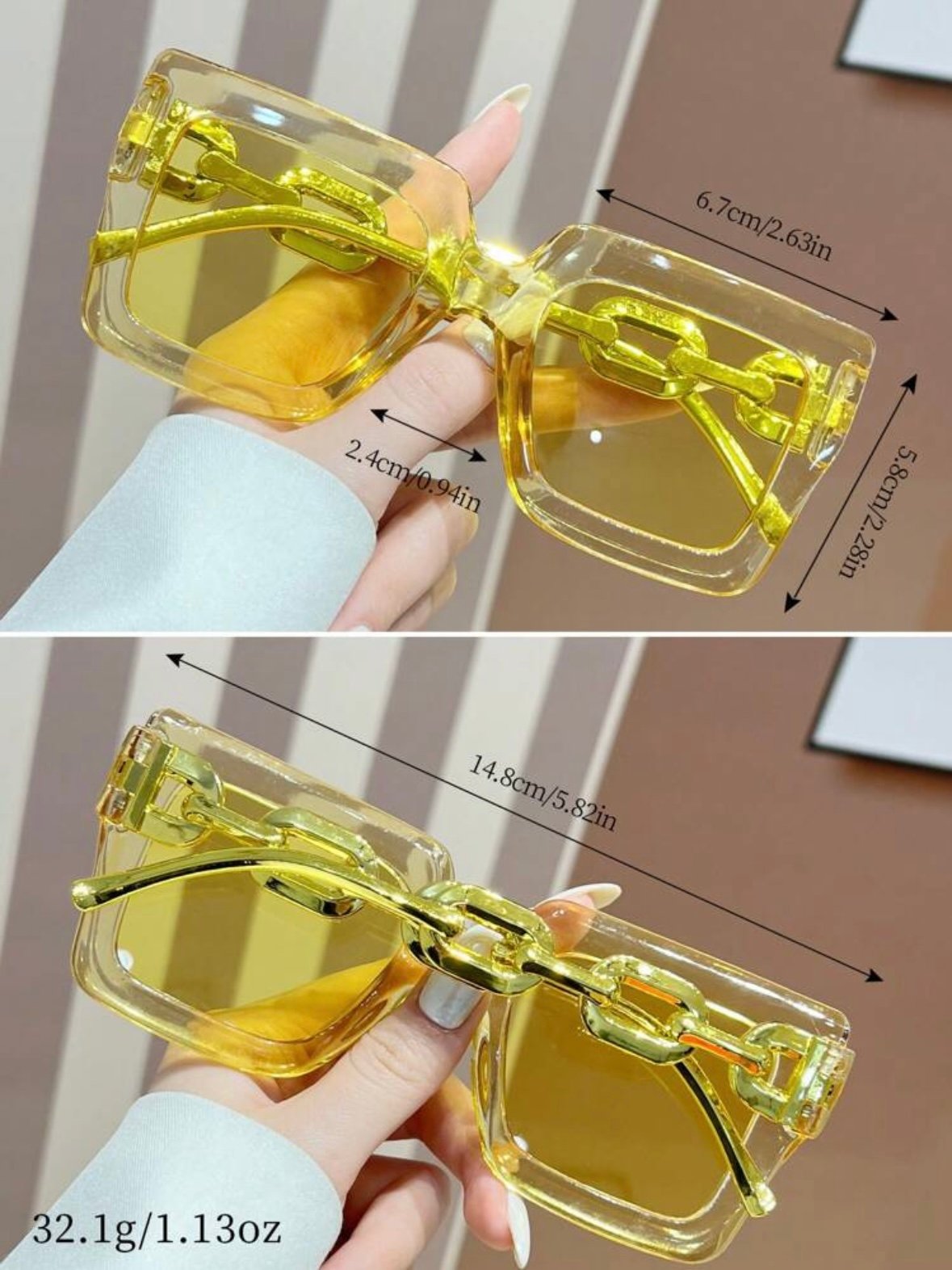 Fashionable Oversized Neon Glasses Beach Accessories (4.94) - Image 4