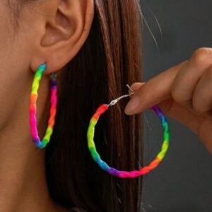 Screenshot Rainbow Neon Earrings For Women Hoops (4.76)