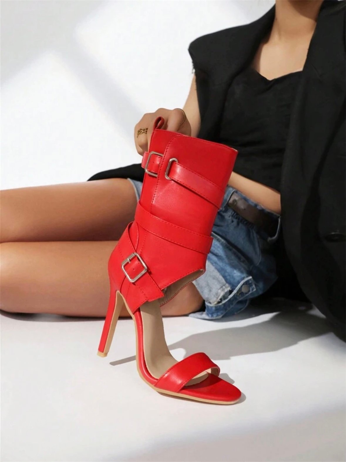 High Heel Sandal Boots Sexy Women's High Heel Boot (4.87) - Image 8