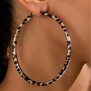 Screenshot Pair Of Leopard Print Hoop Earrings For Women (4.88)