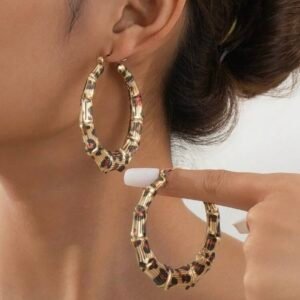 Screenshot Pair Of Leopard Print Hoop Earrings For Women (4.82)