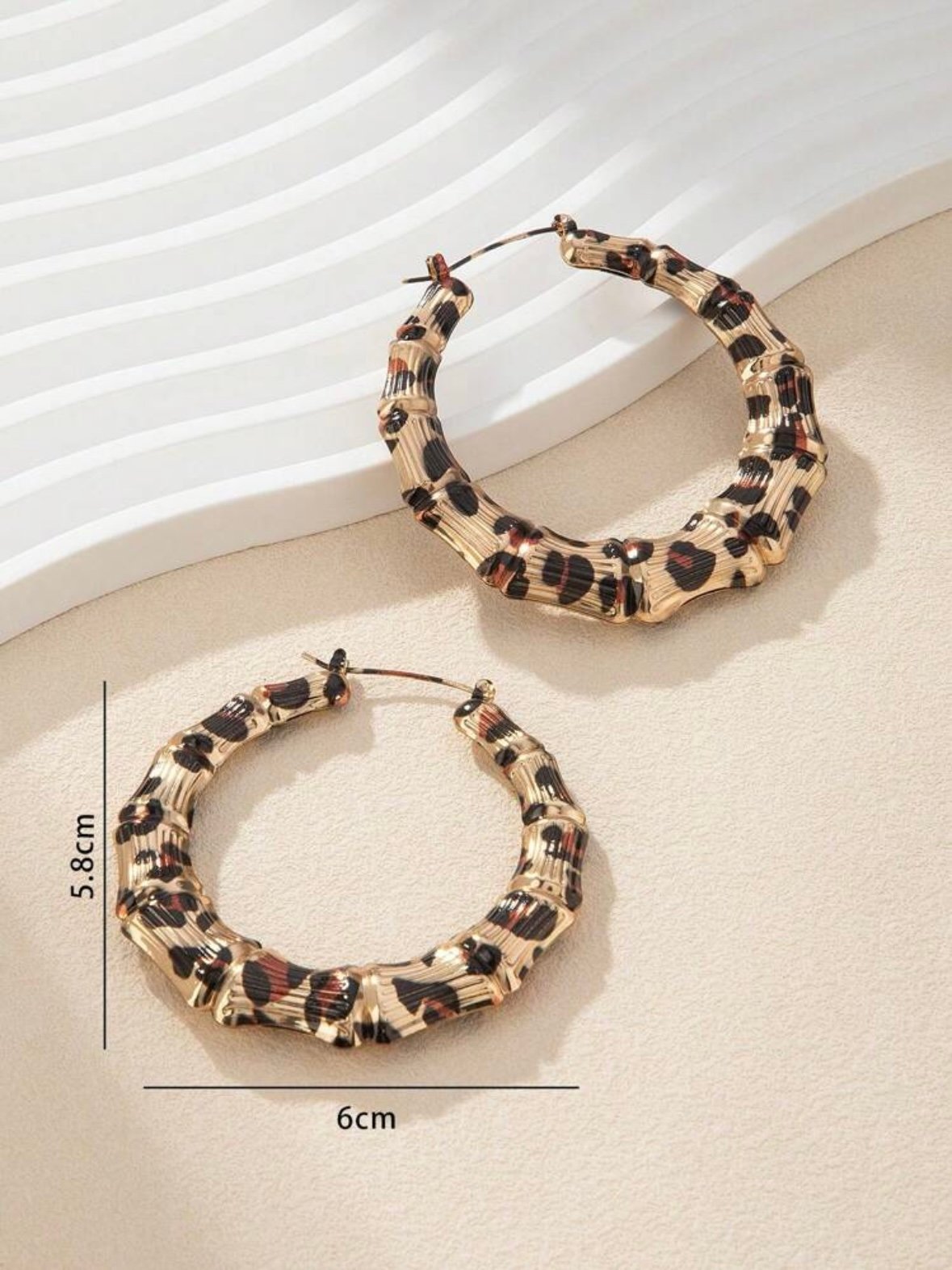 Pair Of Leopard Print Hoop Earrings For Women (4.82) - Image 5