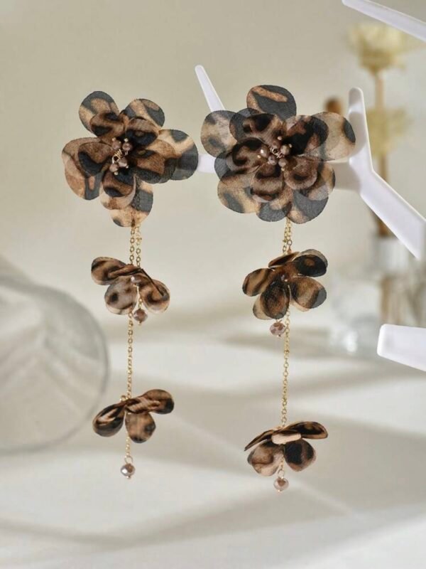 Flower Long Dangle Earrings For Women (4.93) - Image 4