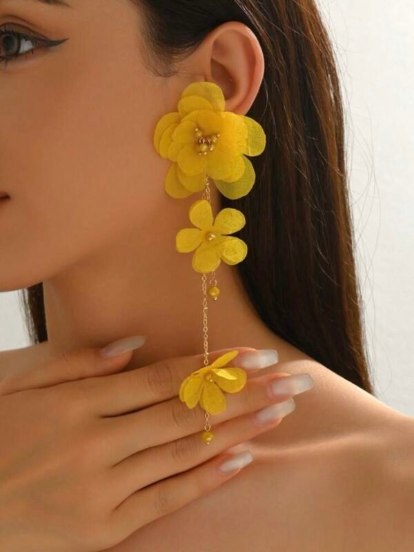 Flower Long Dangle Earrings For Women (4.93) - Image 11