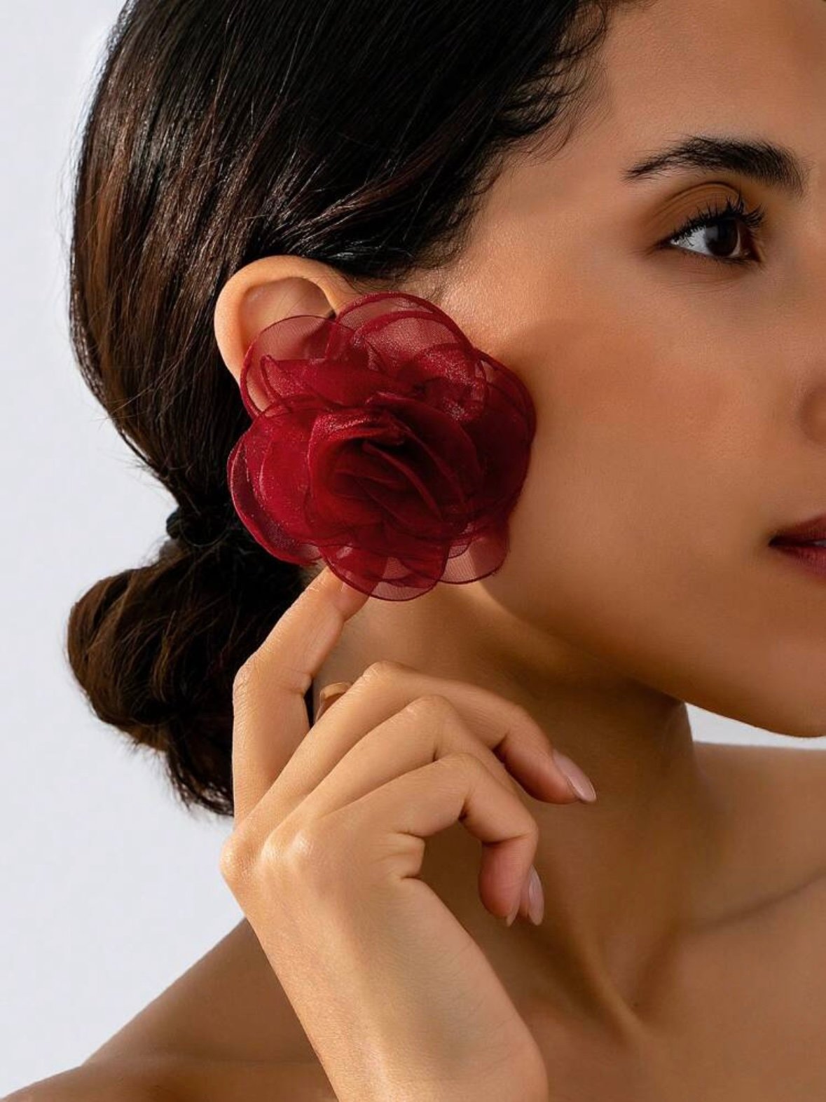 Fabric Elegant Floral Boho Earrings For Women (4.88) - Image 4