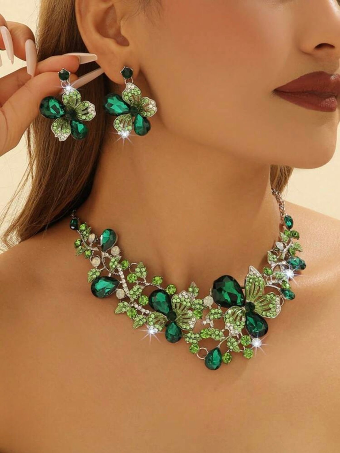 Elegant Luxury Floral Jewelry Set Gemstones (4.77) - Image 5
