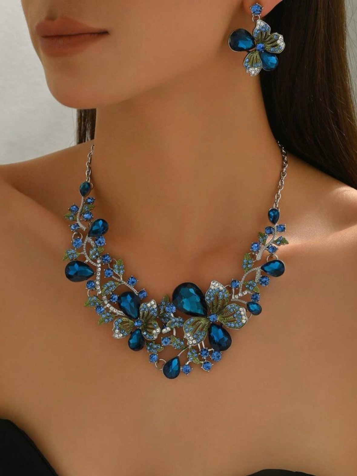 Elegant Luxury Floral Jewelry Set Gemstones (4.77) - Image 4