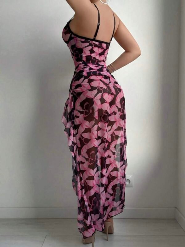 Women's High Slit Floral Dress & G String (4.84) - Image 5