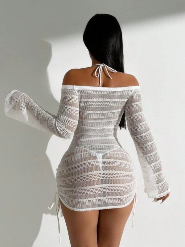 Sexy Summer Off-Shoulder Hollow Out Cover Up (4.96) - Image 5