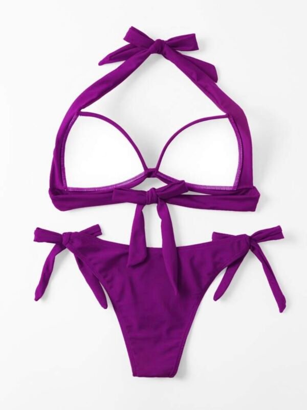 Push Up Women's Bikini Top & Tie Bottom Bikini Set (4.80) - Image 4