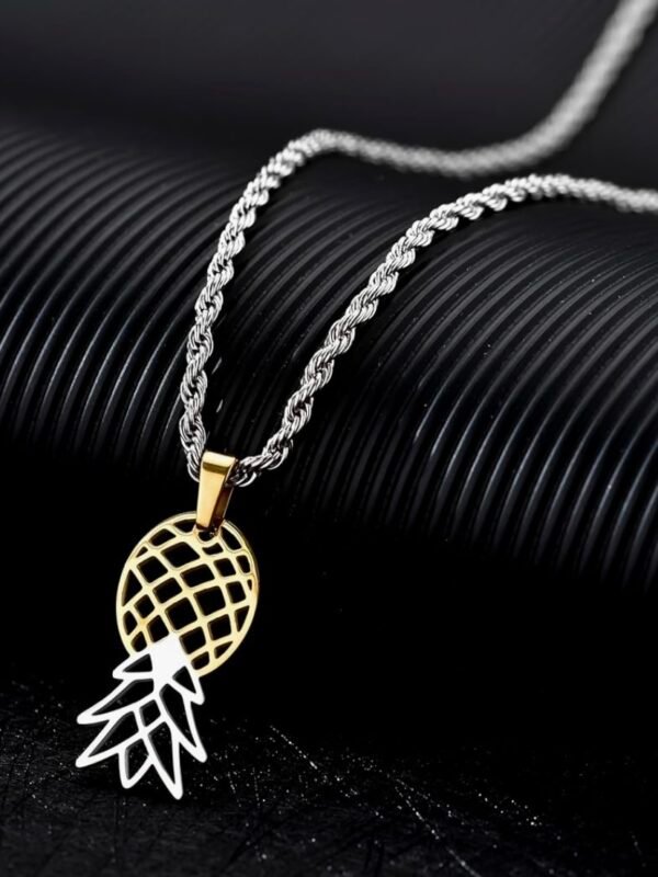 Upside Down Pineapple Necklace Stainless Steel Rope Chain (4.40)