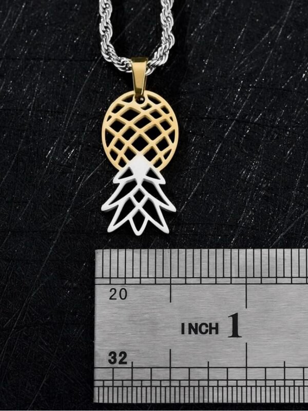 Upside Down Pineapple Necklace Stainless Steel Rope Chain (4.40) - Image 6