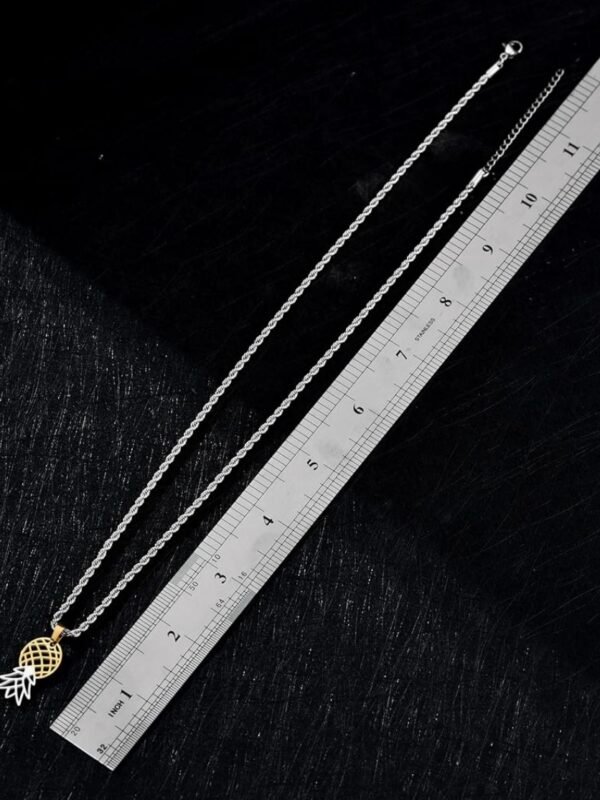 Upside Down Pineapple Necklace Stainless Steel Rope Chain (4.40) - Image 5