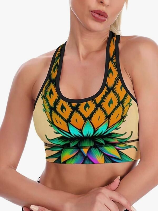 Upside Down Pineapple Sports Bra Lifestyle Women (5.0) - Image 4
