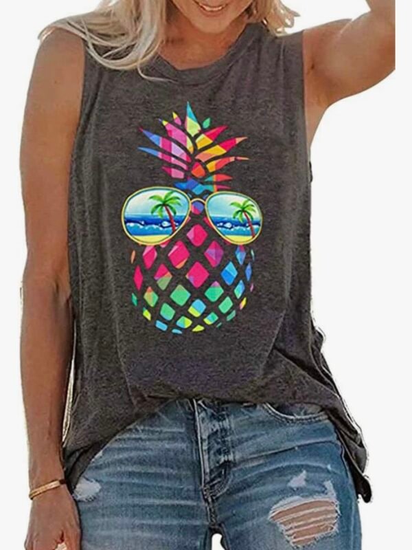 Party Pineapple Tank Top For Women (4.50)