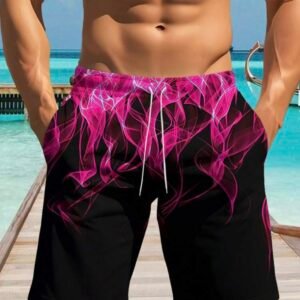 Screenshot Men's Flame Printed Drawstring Beach Shorts (4.83)