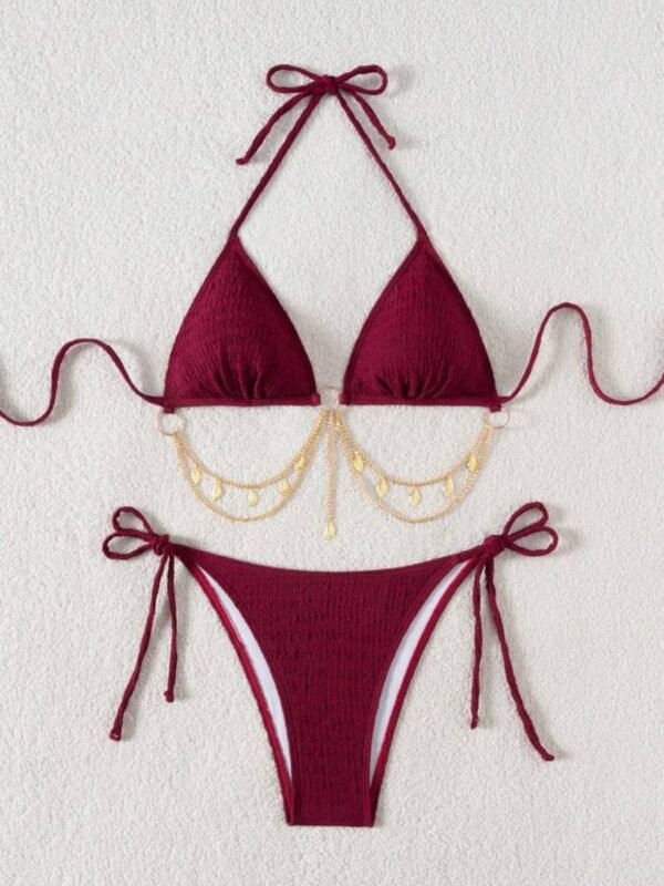 Summer Swim Beach Chain Bikini Set For Women (4.95) - Image 3