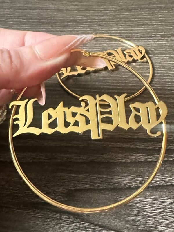 Temptation Let's Play Women's Hoop Earrings (4.93)