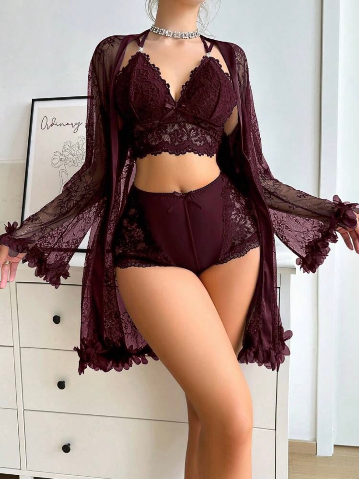 Sexy Lace See Through Pajama Set (4.91) - Image 11