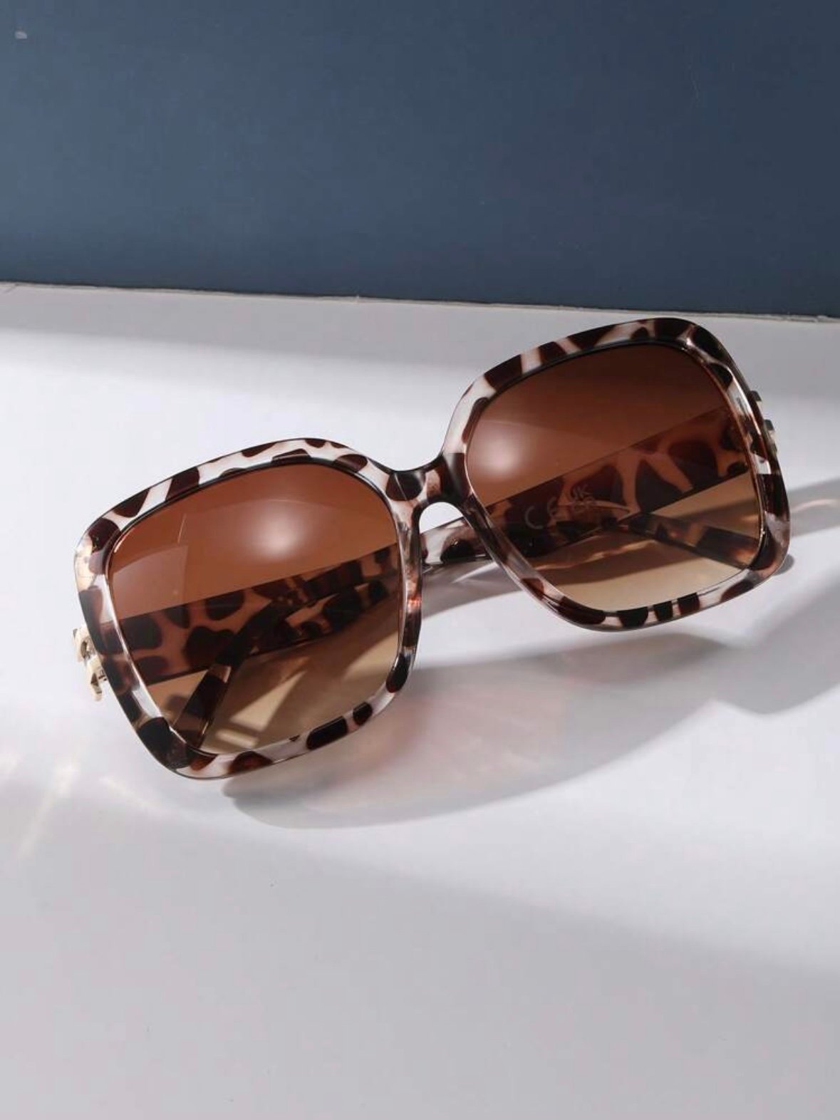 Women's Leopard Vintage Oversized Boho Sunglasses (5.0)