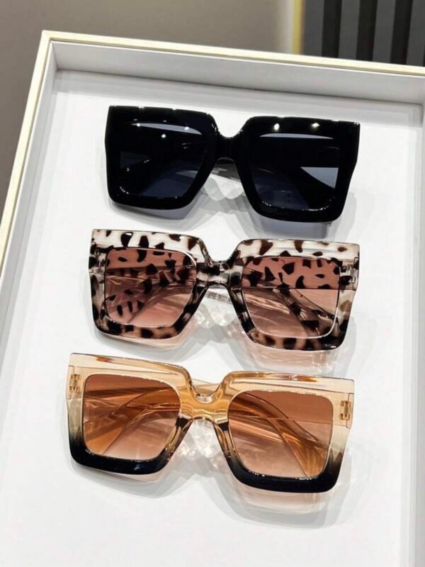 Women's Retro Oversized 3 pairs Boho Thick Frame Sunglasses (4.88)
