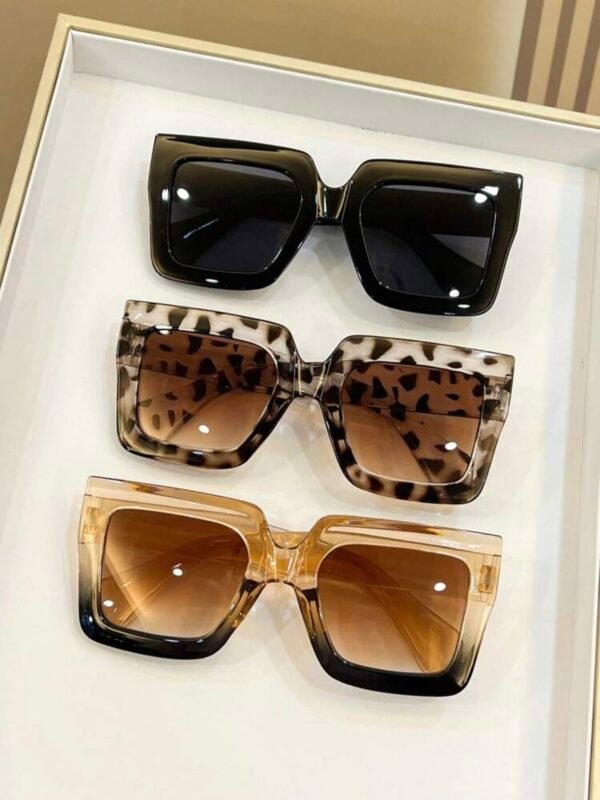 Women's Retro Oversized 3 pairs Boho Thick Frame Sunglasses (4.88) - Image 2