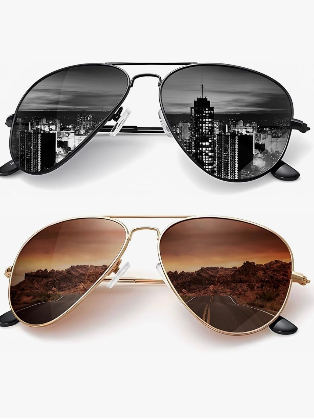 Men's Pair Of Aviator Sunglasses Beach Wear Glasses (4.40)