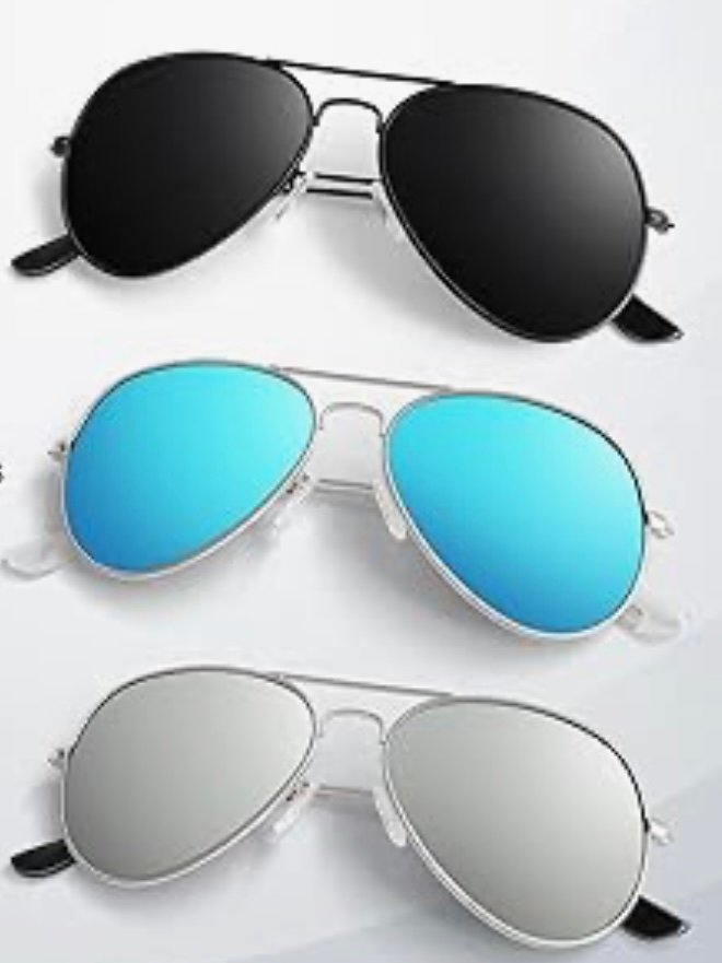Women's Or Men's 3 Pair Aviator Sunglasses UV400 Protection (4.40) - Image 3