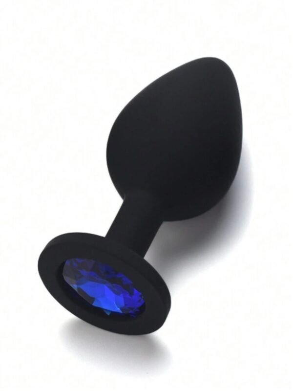 Silicone Butt Plug Anal Toy With Stopper & Gem (4.89) - Image 7
