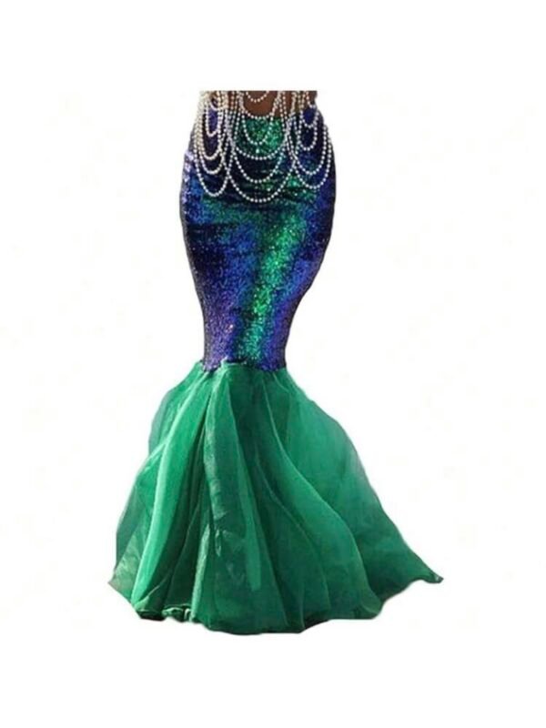 Mermaid Costume Skirt For Women Sequin Sexy Tail (5.0) - Image 4