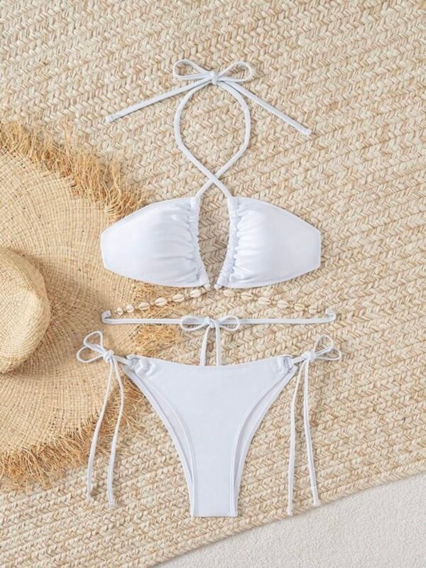 Sexy Drawstring Shell Chain Bikini Set Swimsuit (4.90) - Image 5