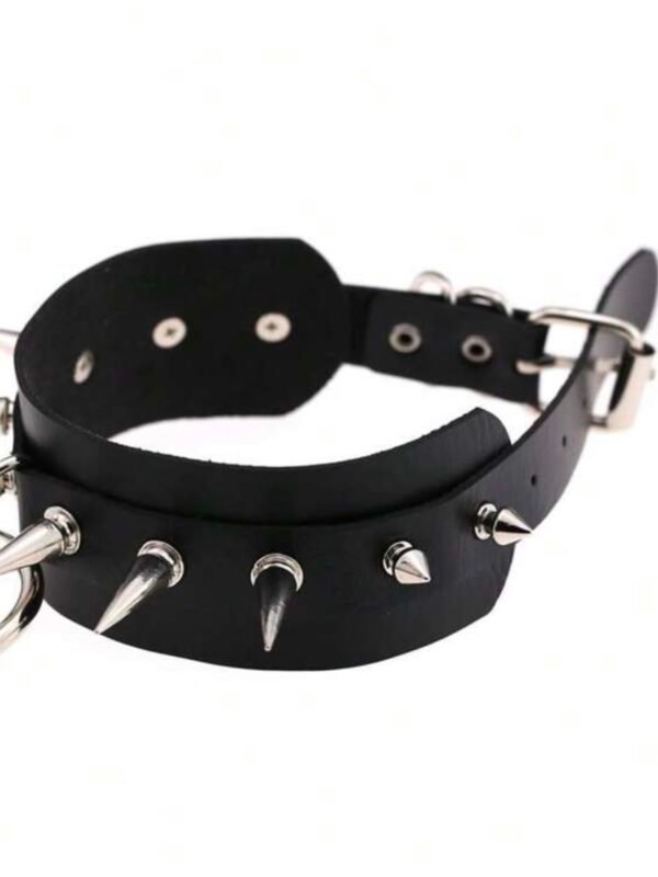 Spiked Pu Leather Chocker Necklace Collar (4.65) - Image 3