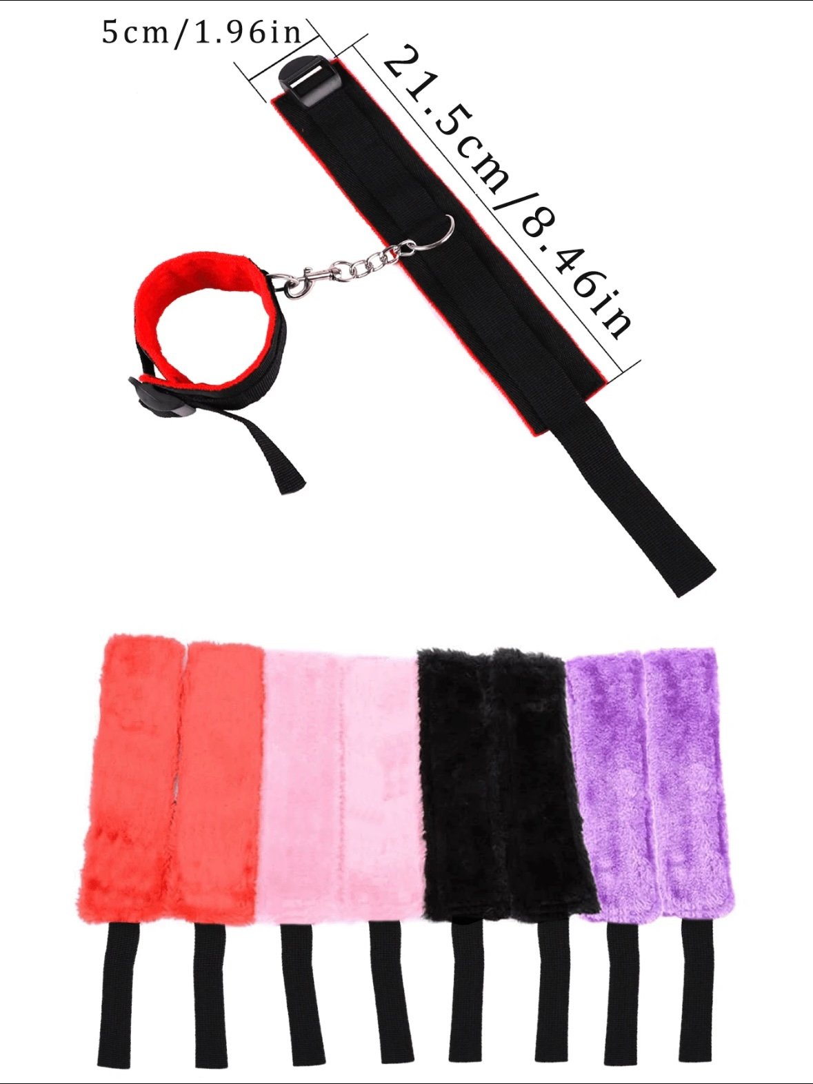 Plush Sex Handcuffs BDSM Bondage Couple's Set (5.0) - Image 3