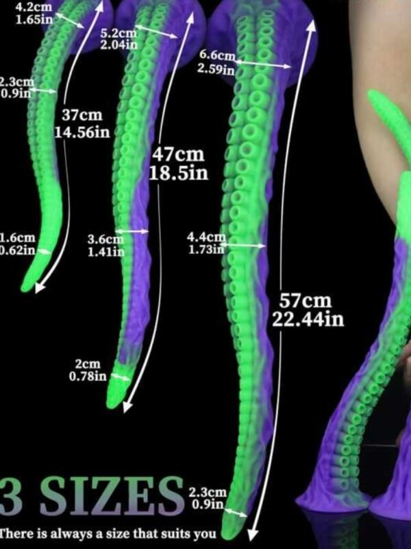 Octopus Dildo Ass or Vag Play Long Silicone Dildo (5.0) - Image 6