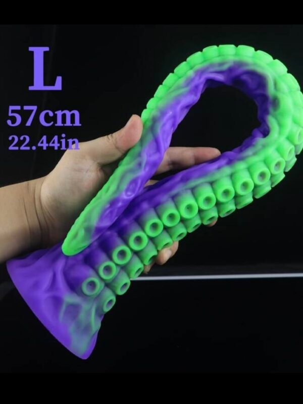 Octopus Dildo Ass or Vag Play Long Silicone Dildo (5.0) - Image 4