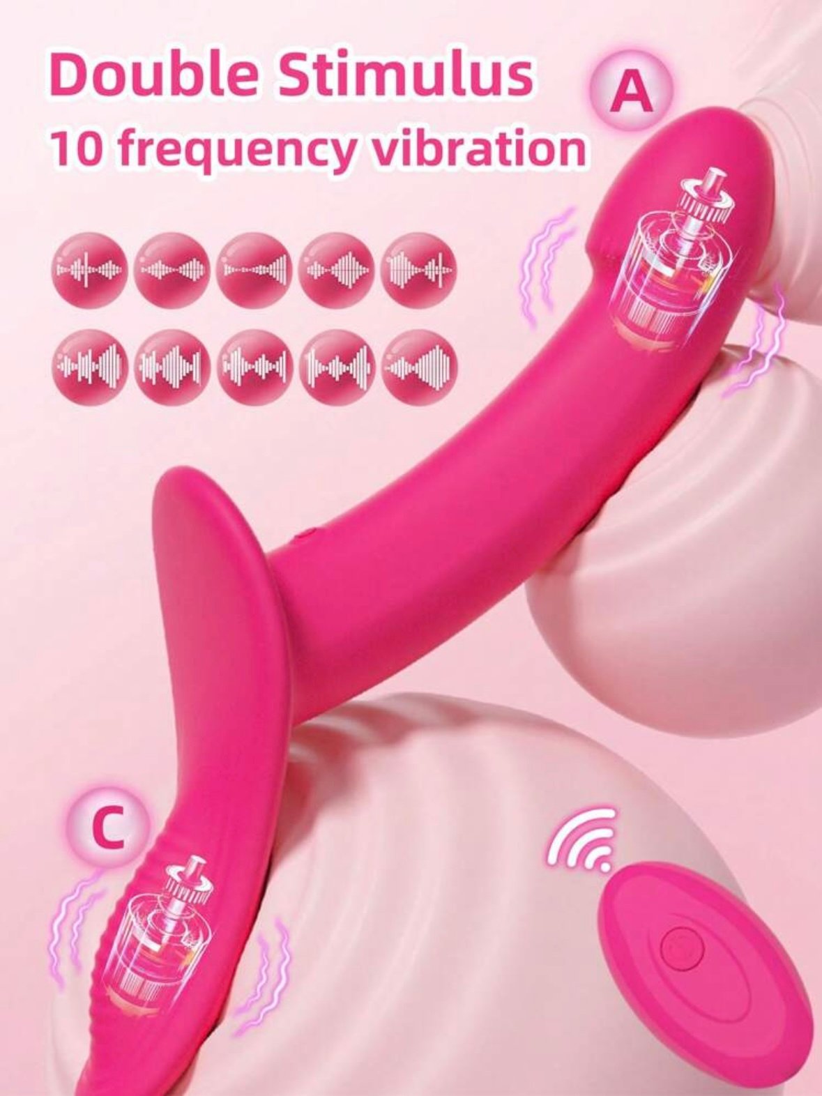 Strap-On Vibrating Dildo 10 Vibration Settings With Clitoral Vibration (5.0) - Image 4