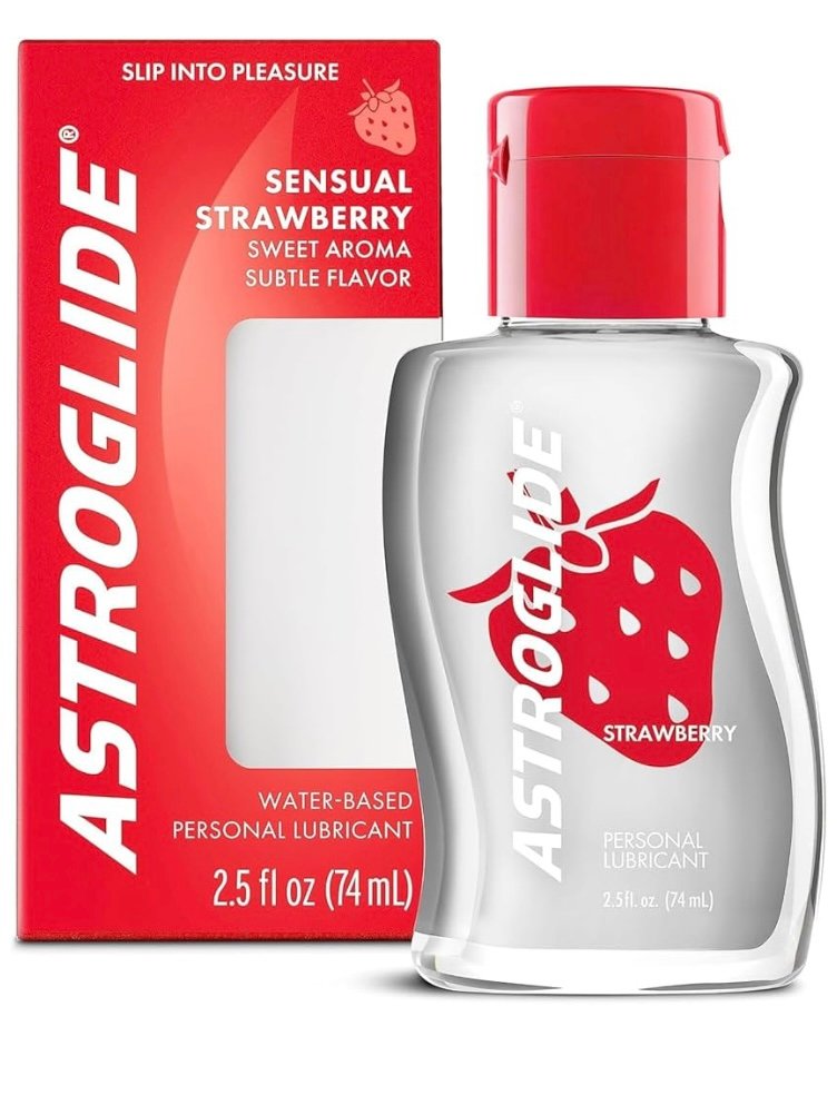 Sensual Strawberry Flavored Astroglide Water Based Lube 2.5oz Bottle Safe For Toys (4.50)