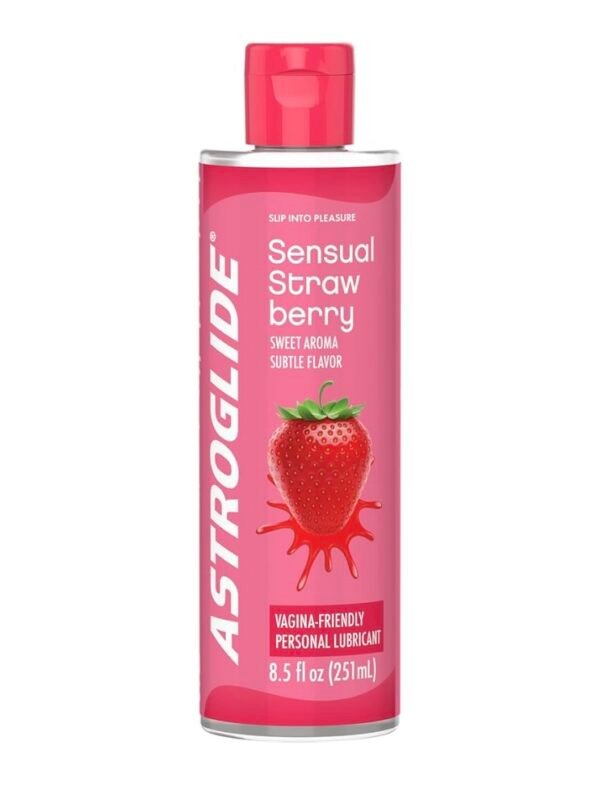 Sensual Strawberry Flavored Astroglide Water Based Lube 8.5oz Bottle Safe For Toys (4.50)