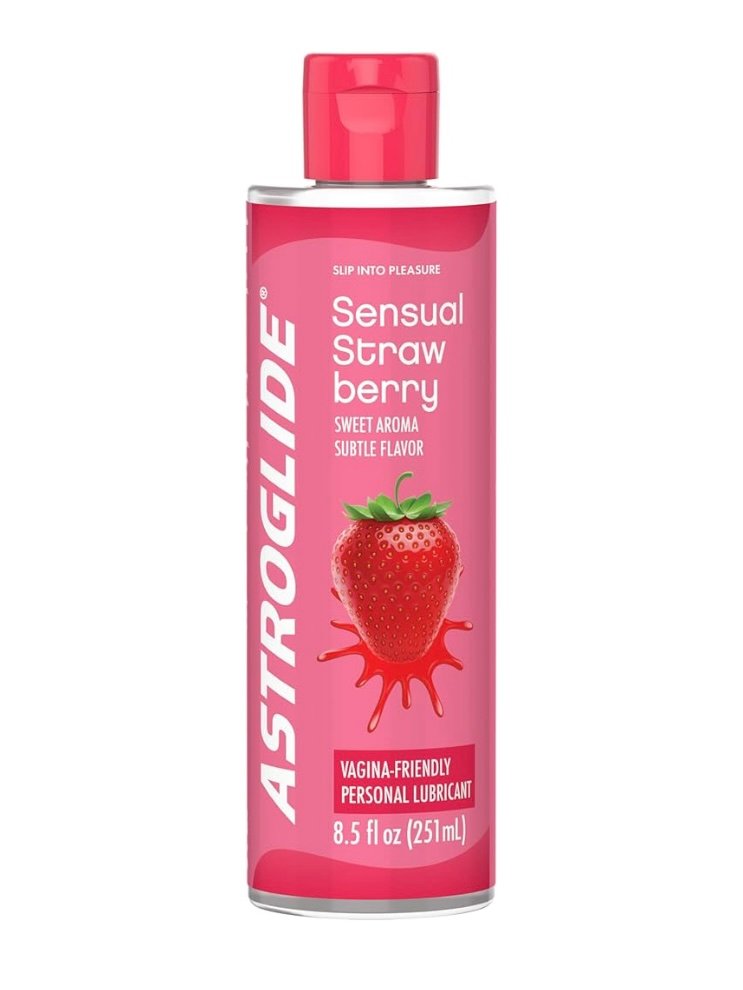 Sensual Strawberry Flavored Astroglide Water Based Lube 8.5oz Bottle Safe For Toys (4.50)