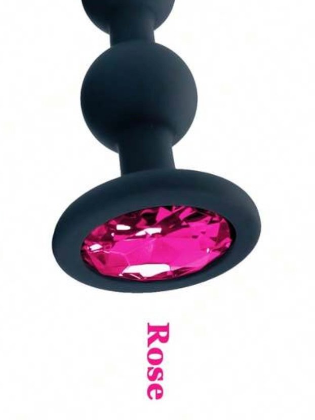 3 Ball Anal Beads Silicone Sex Plug With Crystal Base (4.89) - Image 7