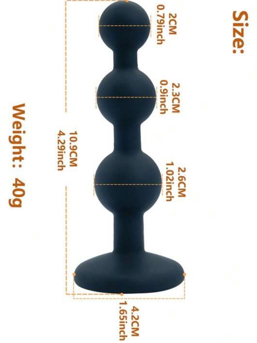 3 Ball Anal Beads Silicone Sex Plug With Crystal Base (4.89) - Image 12