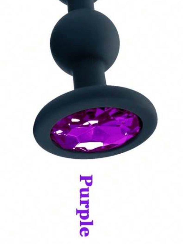3 Ball Anal Beads Silicone Sex Plug With Crystal Base (4.89) - Image 6