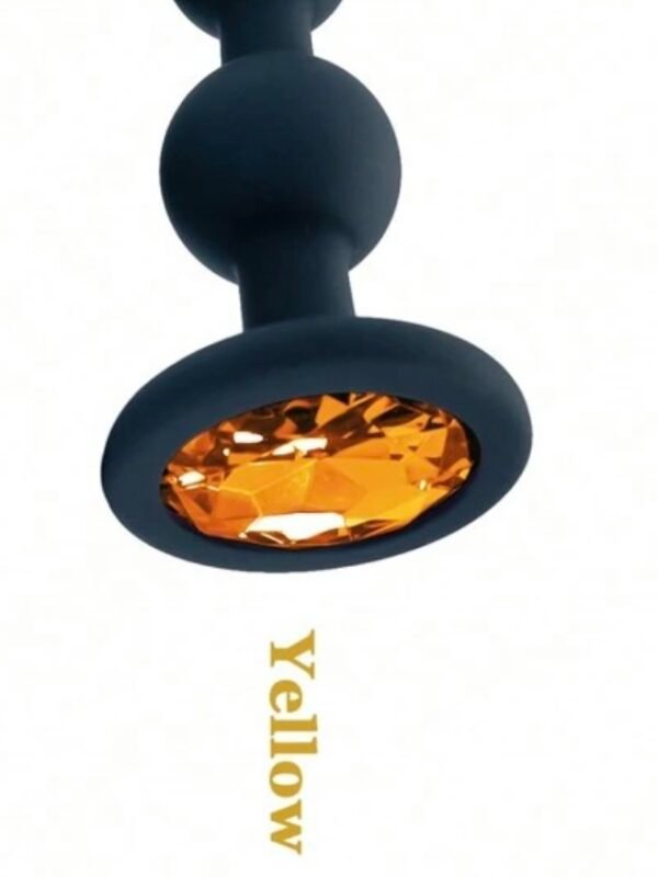 3 Ball Anal Beads Silicone Sex Plug With Crystal Base (4.89) - Image 8