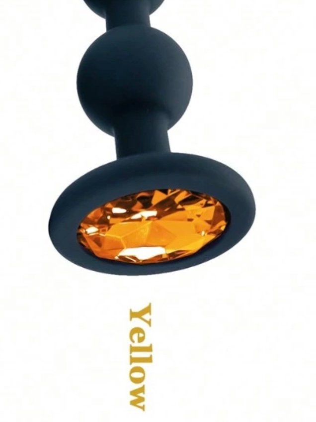3 Ball Anal Beads Silicone Sex Plug With Crystal Base (4.89) - Image 8