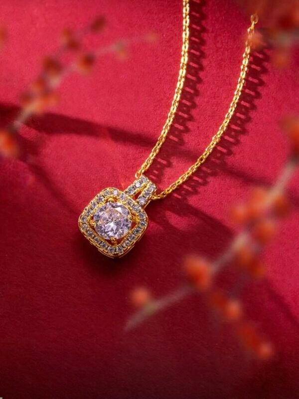 Square Rhinestone Jewelry Set Earrings Necklace & Ring (4.89) - Image 7