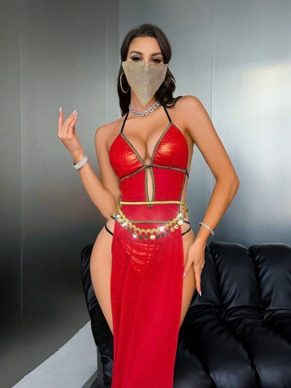 Sexy Fantasy Women's Greek Goddess Sheer Halter Dress (4.95) - Image 2