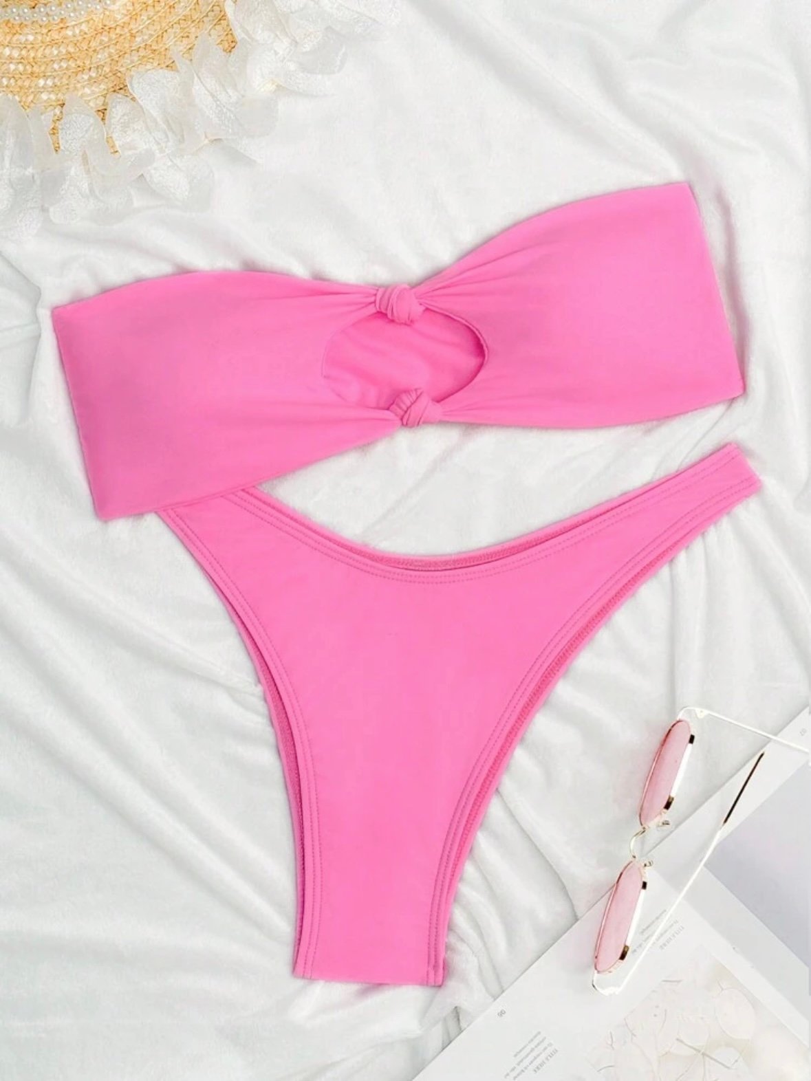 Bikini Set Strapless Top & High Cut Bottom 2 Piece Bathing Suit (4.94) - Image 9