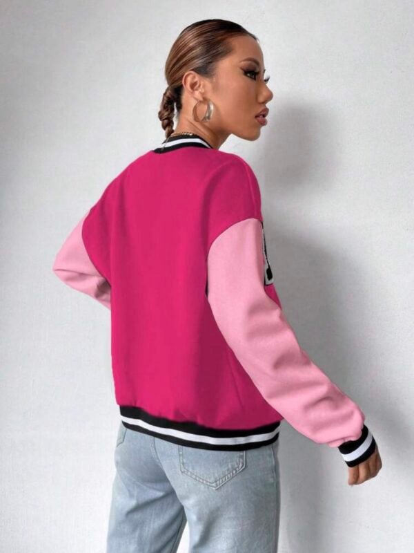Varsity Embroidery Baseball Jock Jacket For Women (4.94) - Image 8