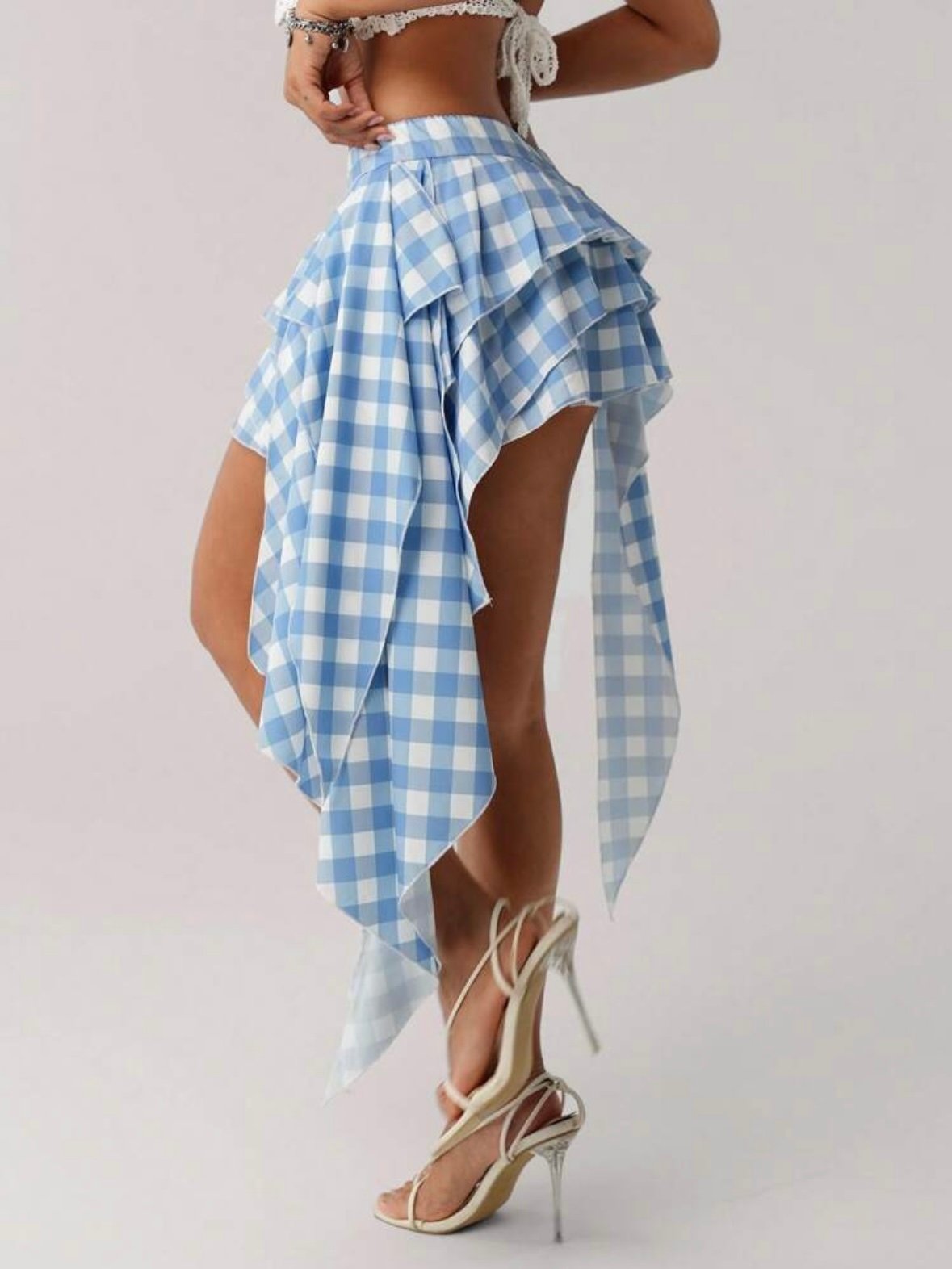 Plaid Patchwork Cake A Symmetrical Checkered Grunge Mini Skirt (4.94) - Image 6