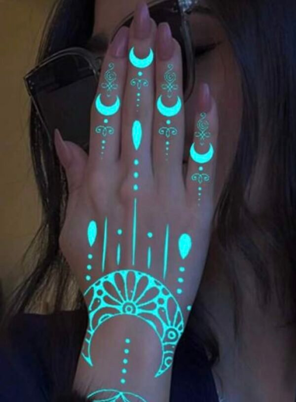 Glow In The Dark Body Art Temporary Tattoo Sticker Face & Body (4.87)